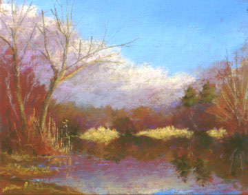 Jeff Fioravanti painting of a pond