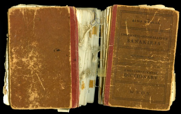 English-Finnish dictionary cover, by Marja-Lenna Rathje