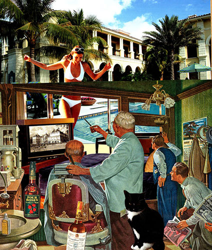 The View (collage) by Nancy Scott